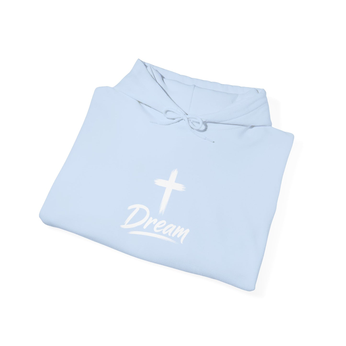 Faith "Dream" Hoodie — Christian Cross Pullover with Inspirational Acronym (Delivered, Redeemed, Eternal, Awakened, My God)