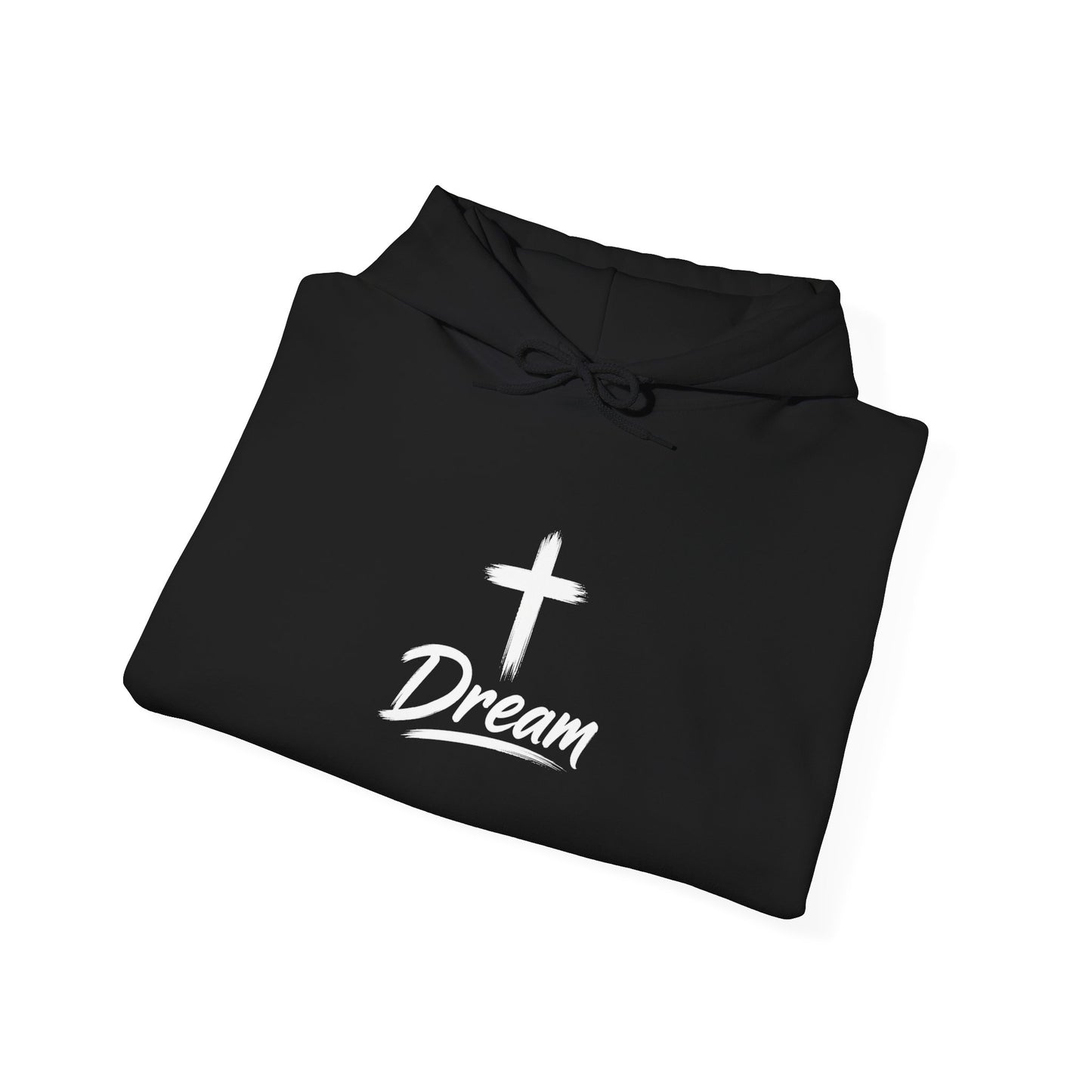 Faith "Dream" Hoodie — Christian Cross Pullover with Inspirational Acronym (Delivered, Redeemed, Eternal, Awakened, My God)